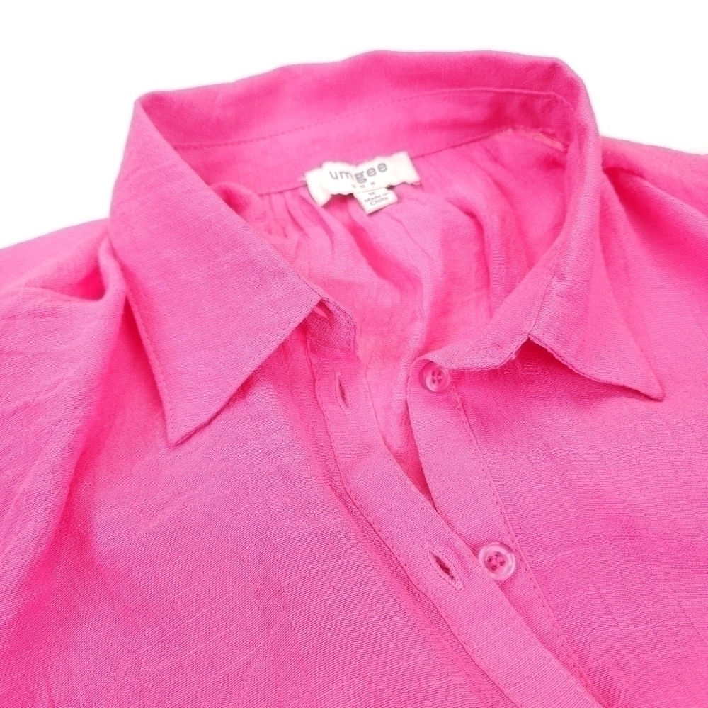 Umgee Pink Oversized Tunic Top Sz M - Picture 3 of 12